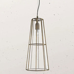 Rilegato Conic Pendant - Burnished Brass / Clear