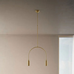 Madame Double Pendant - Brass