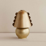 Brass Calla Portable Table Lamp - Brass / Patina Brass Embellishments