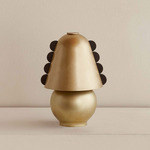 Brass Calla Portable Table Lamp - Brass / Blackened Brass Embellishments