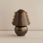 Brass Calla Portable Table Lamp - Patina Brass / Brass Embellishments