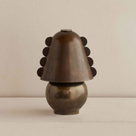 Brass Calla Portable Table Lamp - Patina Brass / Blackened Brass Embellishments