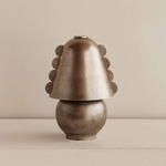 Brass Calla Portable Table Lamp - Pewter / Pewter Embellishments