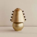 Brass Gemma Portable Table Lamp - Brass / Patina Brass Embellishments