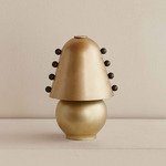 Brass Gemma Portable Table Lamp - Brass / Blackened Brass Embellishments