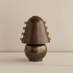 Brass Gemma Portable Table Lamp - Patina Brass / Brass Embellishments