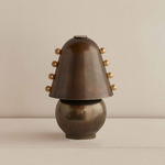 Brass Gemma Portable Table Lamp - Patina Brass / Brass Embellishments