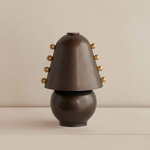 Brass Gemma Portable Table Lamp - Blackened Brass / Brass Embellishments