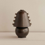 Brass Gemma Portable Table Lamp - Blackened Brass / Pewter Embellishments