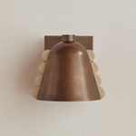 Brass Calla Wall Sconce - Patina Brass / Brass Embellishments