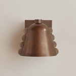 Brass Calla Wall Sconce - Patina Brass / Pewter Embellishments