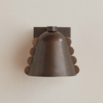 Brass Calla Wall Sconce - Blackened Brass / Patina Brass Embellishments