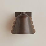Brass Calla Wall Sconce - Blackened Brass / Pewter Embellishments