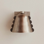 Brass Calla Wall Sconce - Pewter / Blackened Brass Embellishments
