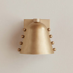 Brass Gemma Wall Sconce - Brass / Brass Embellishments