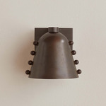 Brass Gemma Wall Sconce - Blackened Brass / Blackened Brass Embellishments