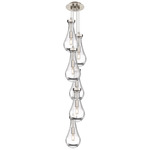 Owego Narrow Multi Light Pendant - Brushed Satin Nickel / Clear