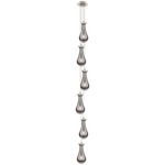 Owego Narrow Multi Light Pendant - Brushed Satin Nickel / Smoked