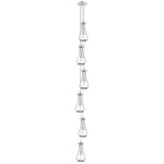 Owego Narrow Multi Light Pendant - Polished Nickel / Clear