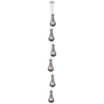 Owego Narrow Multi Light Pendant - Polished Nickel / Smoked