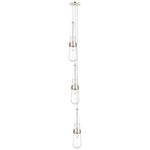 Milan Narrow Multi Light Pendant - Polished Nickel / Clear