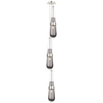 Milan Narrow Multi Light Pendant - Polished Nickel / Smoked
