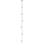 Milan Narrow Multi Light Pendant - Brushed Satin Nickel / Clear