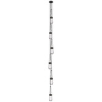Milan Narrow Multi Light Pendant - Matte Black / Clear