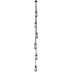 Milan Narrow Multi Light Pendant - Matte Black / Smoked