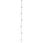 Milan Narrow Multi Light Pendant - Polished Nickel / Clear