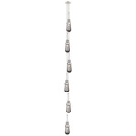 Milan Narrow Multi Light Pendant - Polished Nickel / Smoked