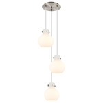 Newton Sphere Multi Light Pendant - Brushed Satin Nickel / Frosted