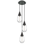 Malone Multi Light Pendant - Matte Black / Clear