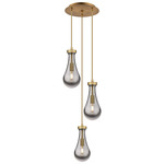 Owego Multi Light Pendant - Brushed Brass / Smoked