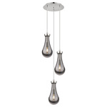 Owego Multi Light Pendant - Polished Nickel / Smoked