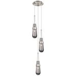 Milan Multi Light Pendant - Brushed Satin Nickel / Smoked