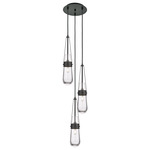 Milan Multi Light Pendant - Matte Black / Clear