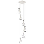 Owego Multi Light Pendant - Polished Nickel / Clear