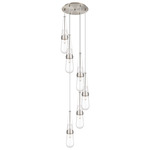 Milan Multi Light Pendant - Brushed Satin Nickel / Clear