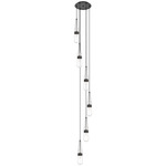 Milan Multi Light Pendant - Matte Black / Clear