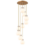 Newton Sphere Multi Light Pendant - Brushed Brass / Frosted