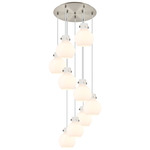 Newton Sphere Multi Light Pendant - Brushed Satin Nickel / Frosted