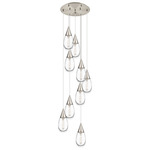 Malone Multi Light Pendant - Brushed Satin Nickel / Clear