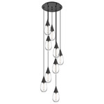 Malone Multi Light Pendant - Matte Black / Clear