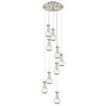 Owego Multi Light Pendant - Brushed Satin Nickel / Clear