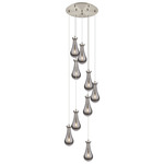 Owego Multi Light Pendant - Brushed Satin Nickel / Smoked