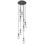 Owego Multi Light Pendant - Matte Black / Clear