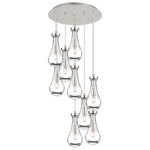 Owego Multi Light Pendant - Polished Nickel / Clear