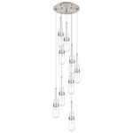 Milan Multi Light Pendant - Brushed Satin Nickel / Clear
