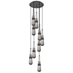 Milan Multi Light Pendant - Matte Black / Smoked